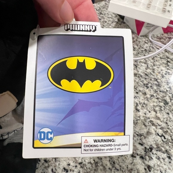 NEW! Kidrobot Phunny Batman 7 in Plush NWT! DC Comics Collectible Plushy 🖤🩶 - Picture 4 of 8